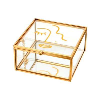 Abstract Face Glass Box