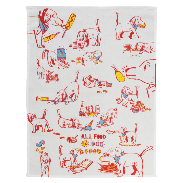 All Food Is Dog Food Tea Towel