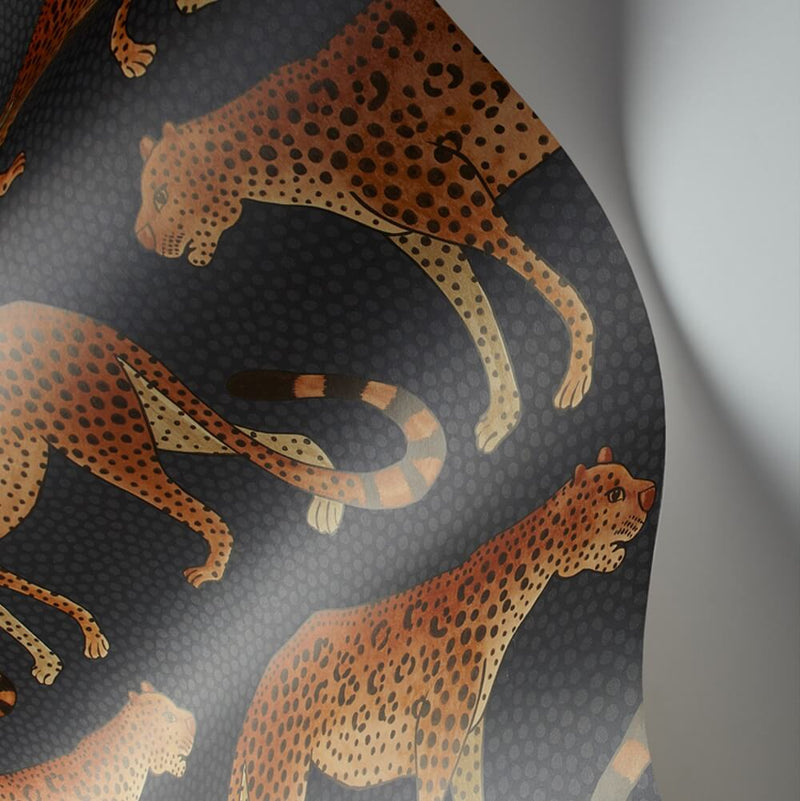 Black Lampshade Leopards Lining