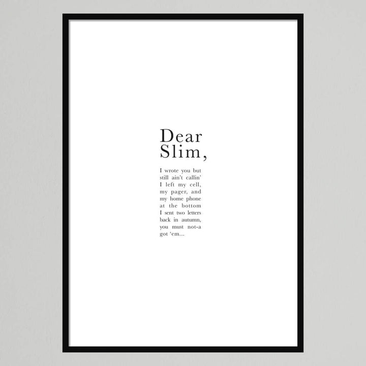 Eminem Stan Lyrics Art Print
