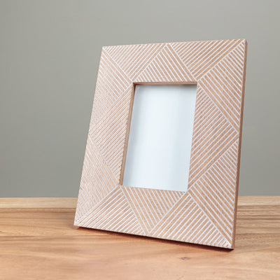 Geometric Wooden Photo Frame