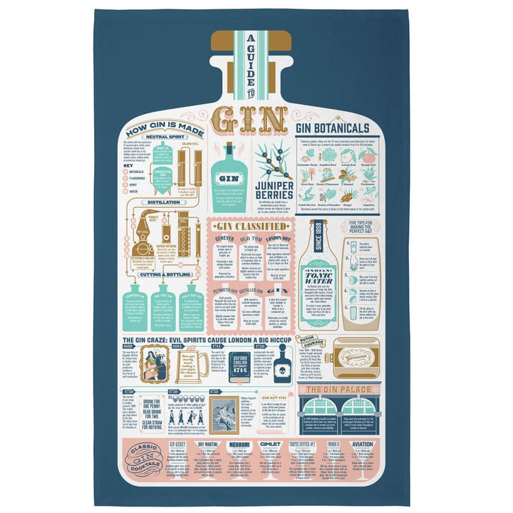 Gin and Tonic Guide Tea Towel