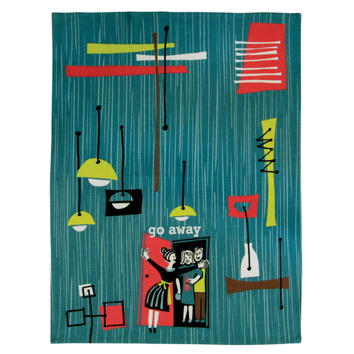 Go Away Tea Towel