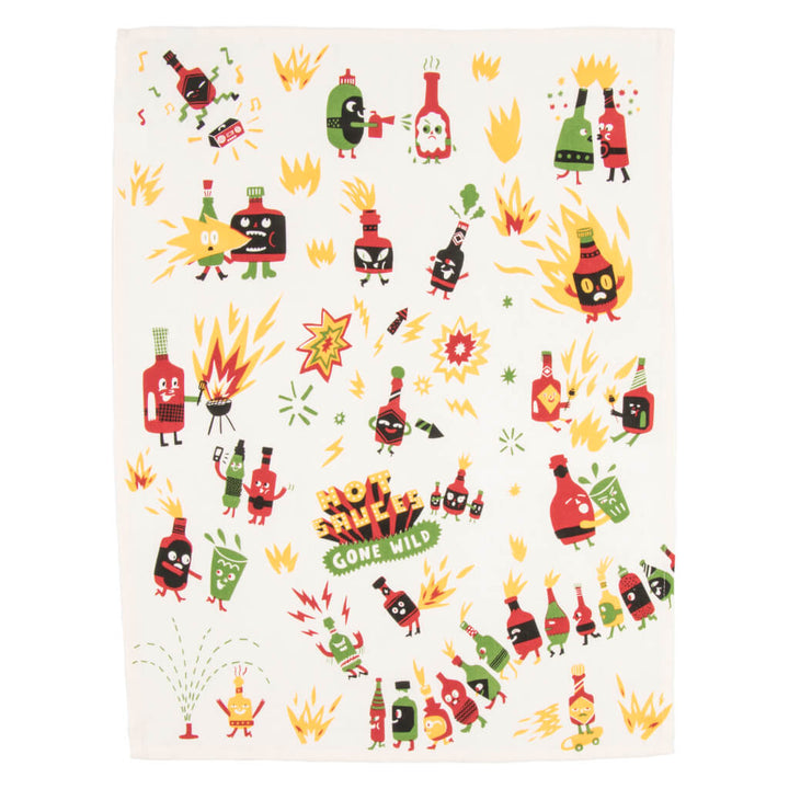 Hot Sauces Gone Wild Tea Towel