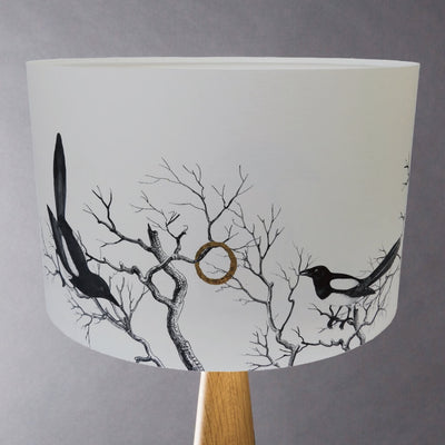 Magpies Illustrated Lampshade