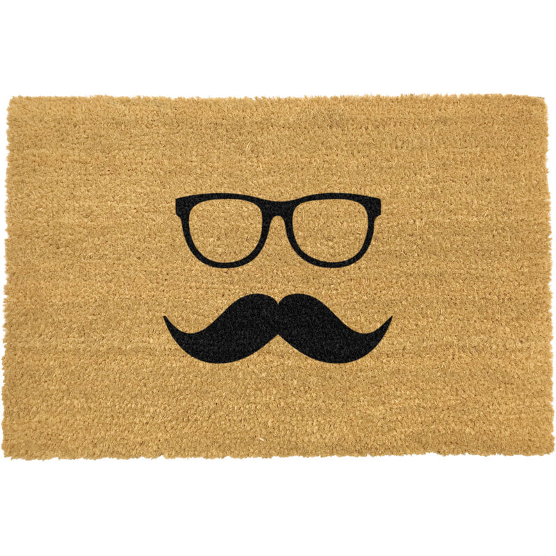 Moustache And Glasses Door Mat