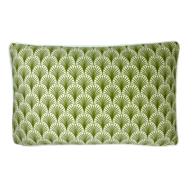 Rectangle Green Fan Cushion
