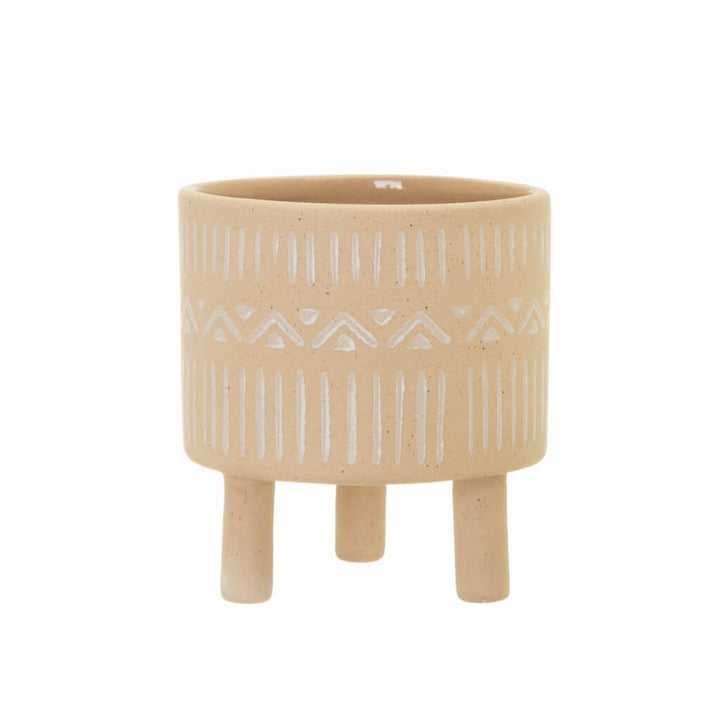 Sandy Speckled Planter with Legs