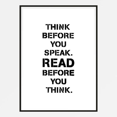 Think Before You Speak Print