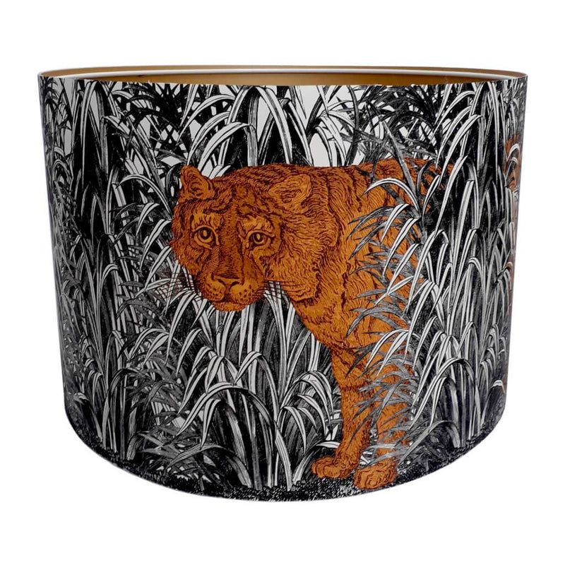 Tiger Lampshade With Gold Lining