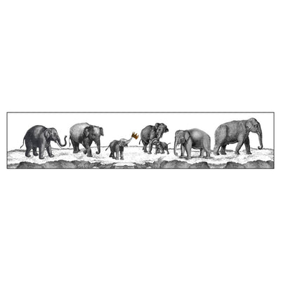 Victorian Elephants Illustration Lampshade