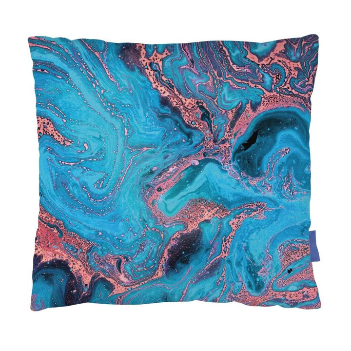 Azure Marble Effect Cushion
