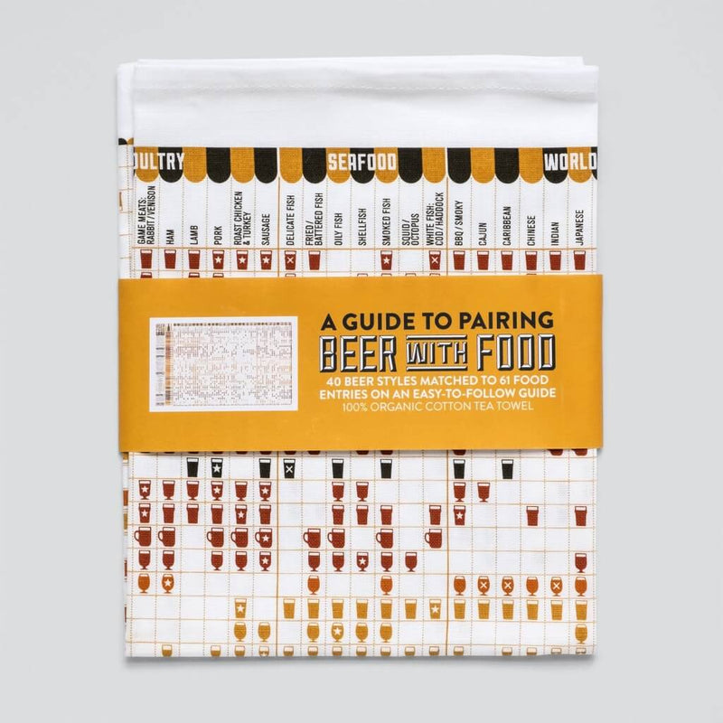 Beer Pairing with Food Tea Towel
