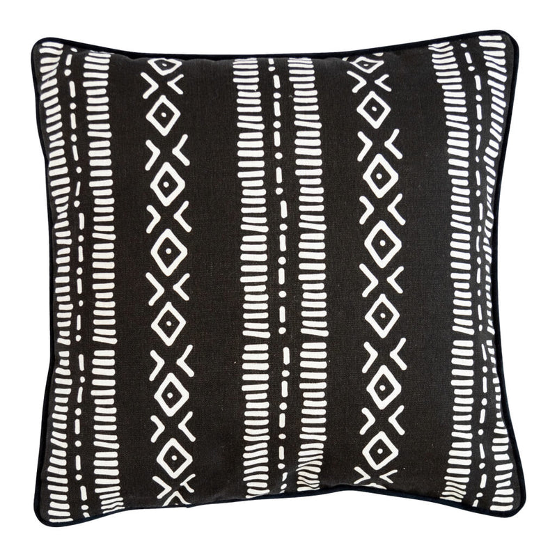 Black And White Tribal Pattern Cushion