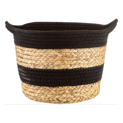 Black Stripe Seagrass Basket