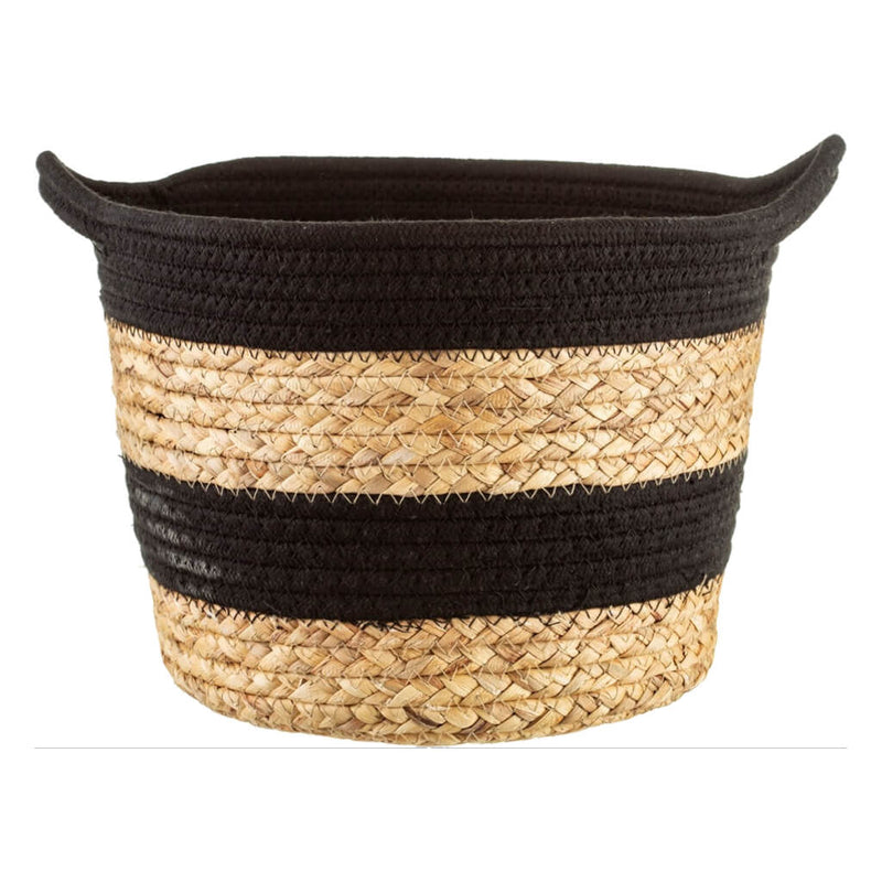 Black Stripe Seagrass Basket