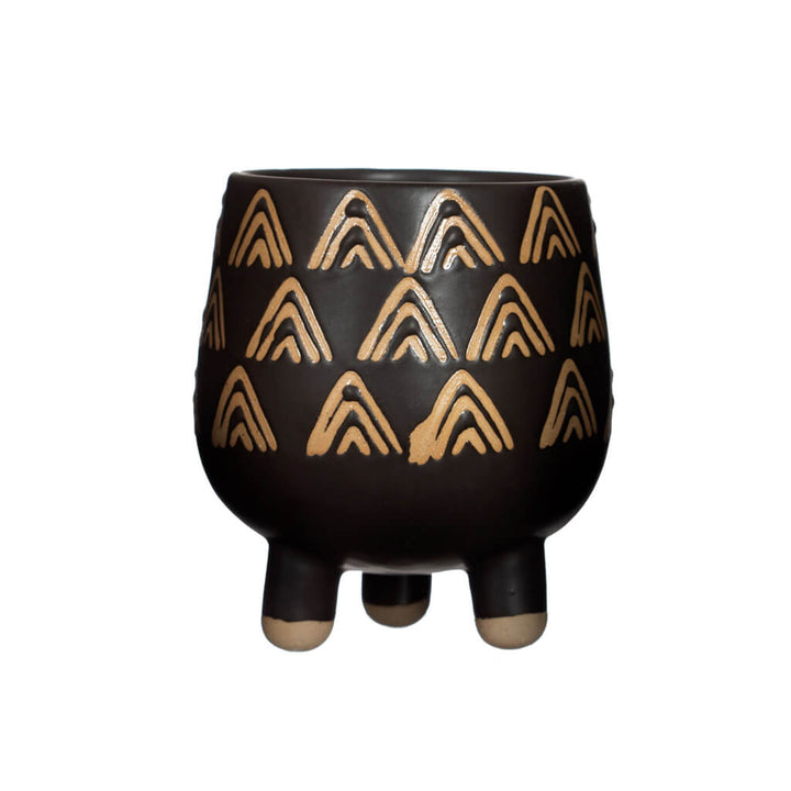 Black and Gold Planter on Legs