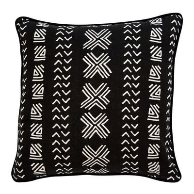 Black and White Geometric Tribal Cushion