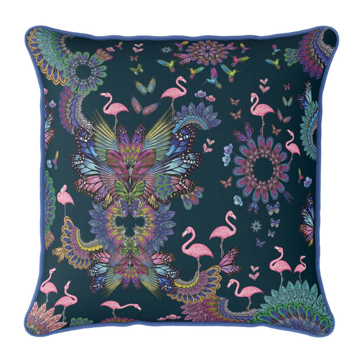 Butterflies and Flamingos Cushion
