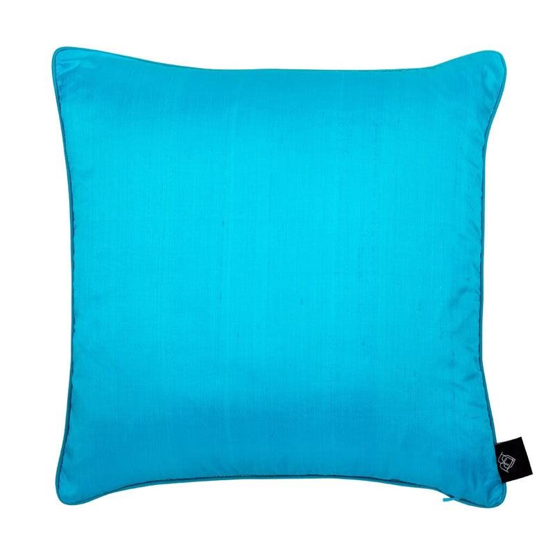 Capella Chigi Blue Silk Cushion Back