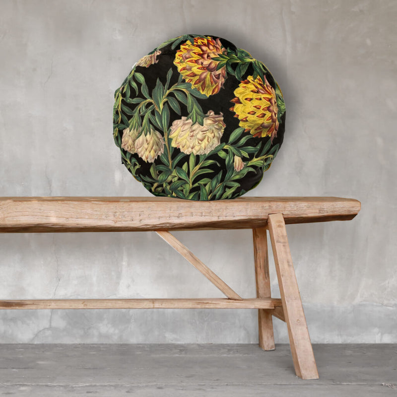 Circular Floral Cushion