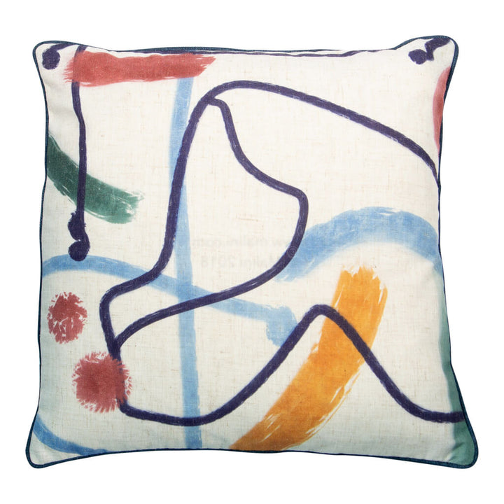 Colourful Abstract Scribble Cushion