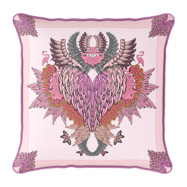 Flamingo Heart Cushion