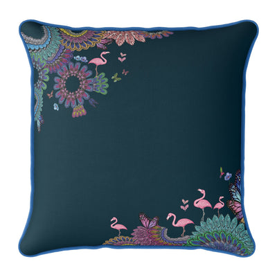 Flamingos And Butterflies Cushion