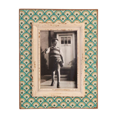 Flower Aqua Picture Frame