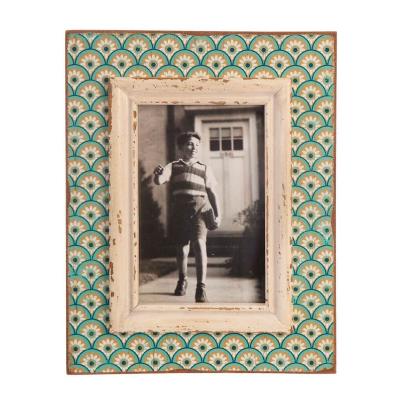 Flower Aqua Picture Frame