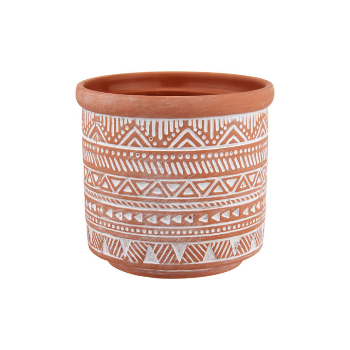 Geometric Terracotta Planter