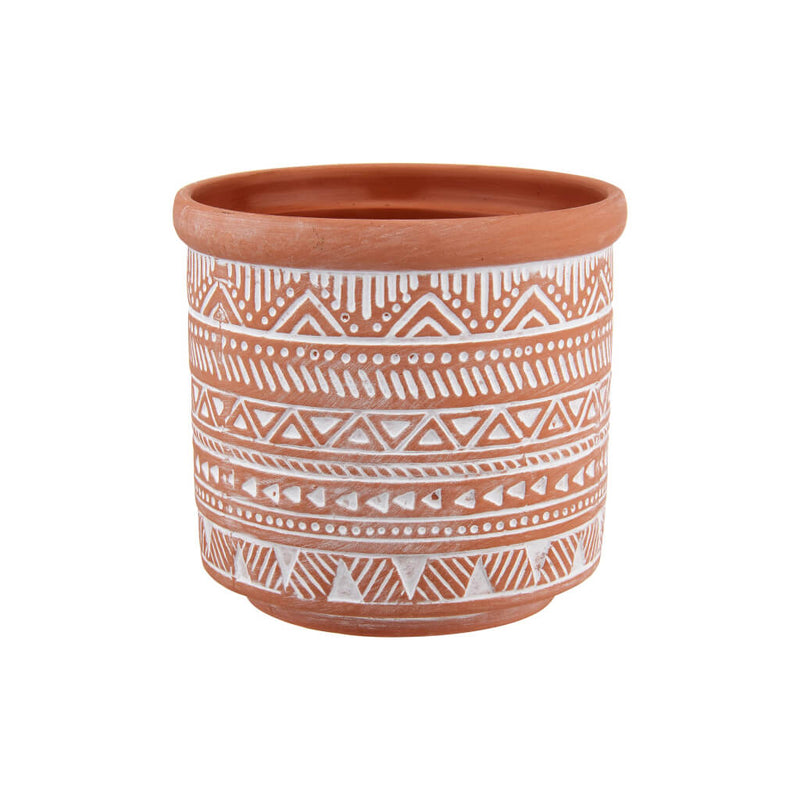 Geometric Terracotta Planter