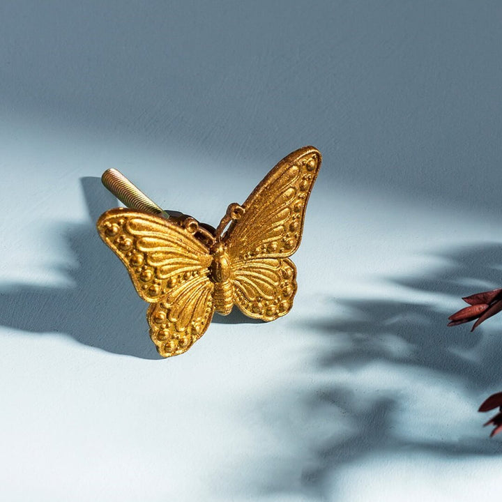 Gold Butterfly Drawer Knob