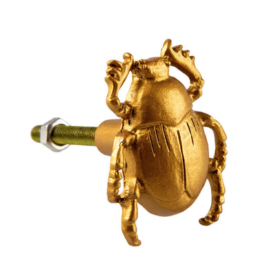 Gold Scarab Beetle Drawer Knob