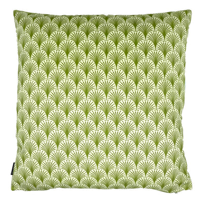 Green Fan Geometric Cushion