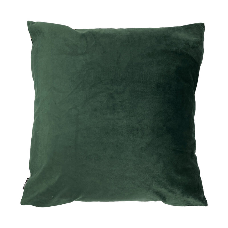 Green Fern Velvet Cushion Back