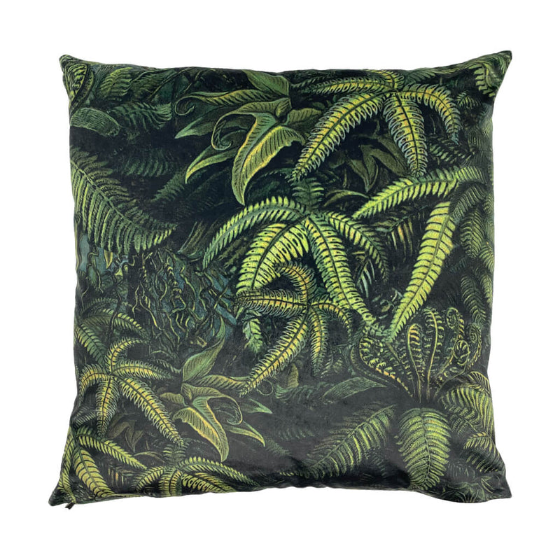 Green Fern Velvet Cushion