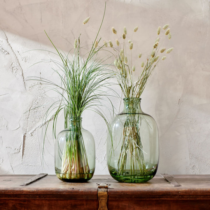 Green Glass Vase