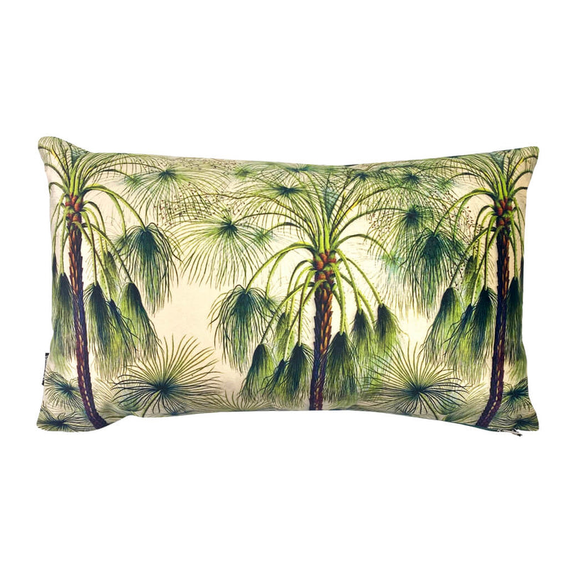 Green Palms Velvet Cushion