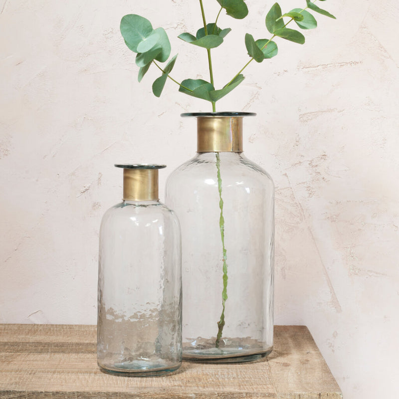 Hammered Glass Vase