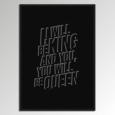 I Will Be King David Bowie Art Print