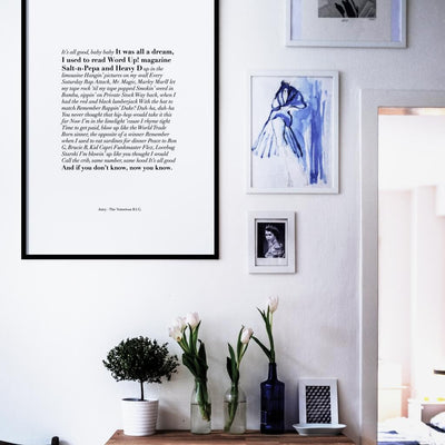 It Was All A Dream Lyrics Art Print
