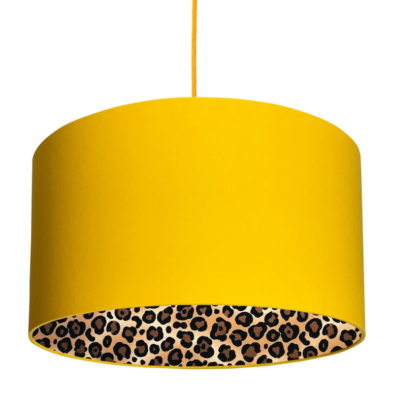 Leopard Lining Yellow Lamp Shade