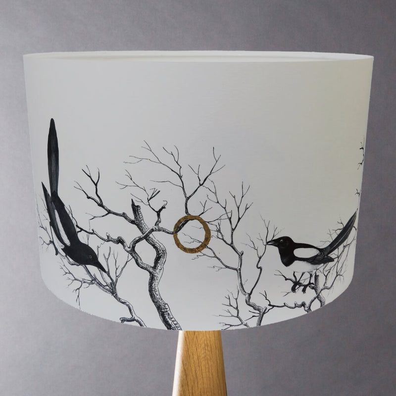 Magpies Illustrated Lampshade