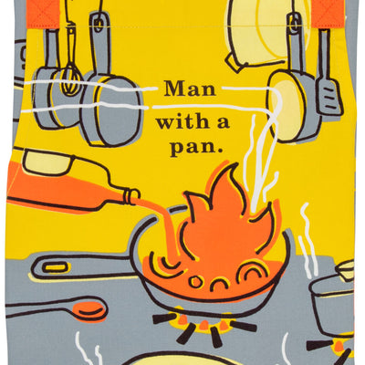 Man With A Pan Cooking Apron