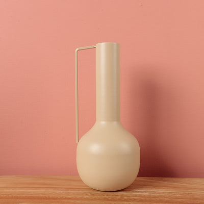 Metal Beige Vase