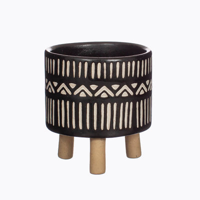 Mini Monochrome Geometric Planter on Legs