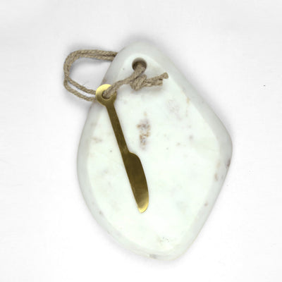 Mini White Marble Board And Spreader