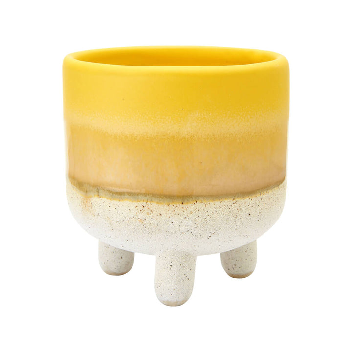 Mini Yellow Glaze Planter on Legs