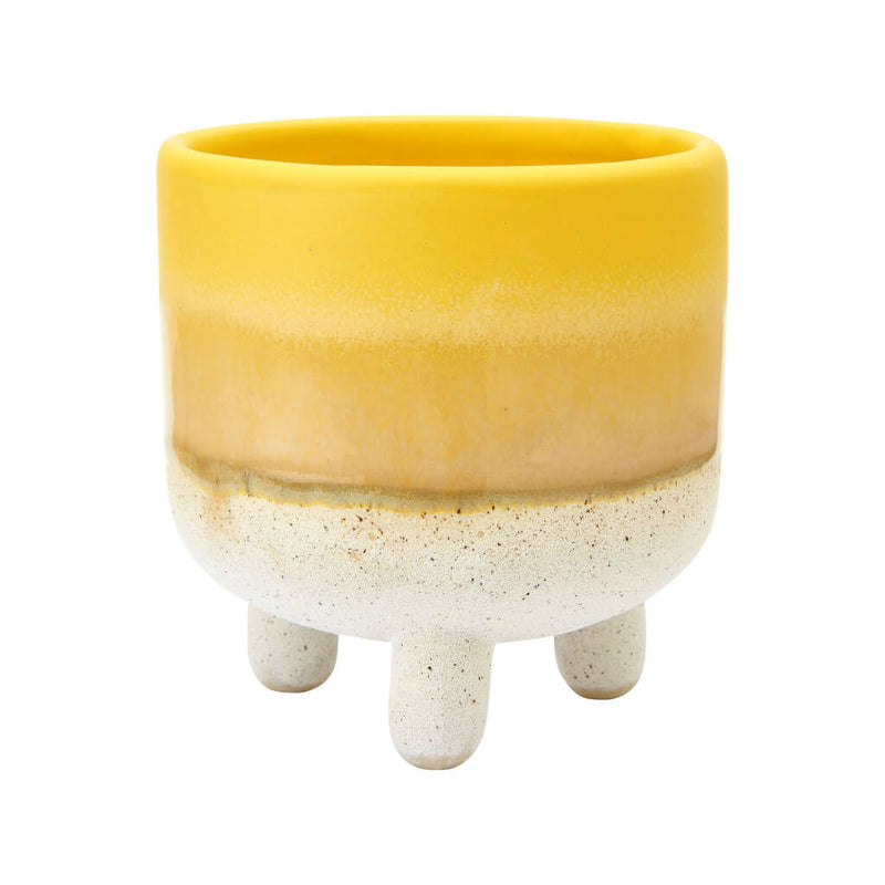 Mini Yellow Glaze Planter on Legs